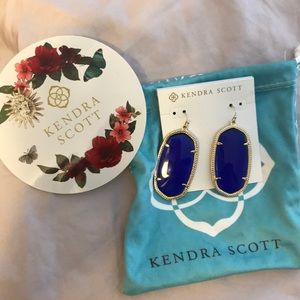 Brand New Kendra Scott Danielle earrings in cobalt